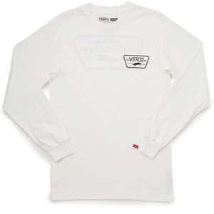 White vans logo long sleeve tee